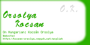 orsolya kocsan business card